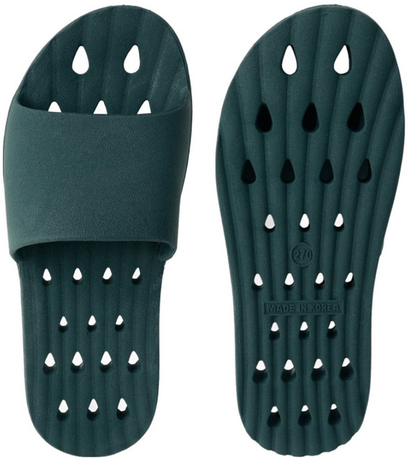 만잠 국산 미끄럼방지 욕실화, 1개, 딥그린