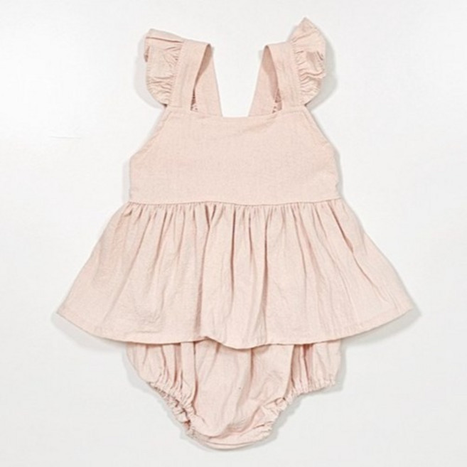 베베나인 유아용 라엘 프릴 상하의 세트