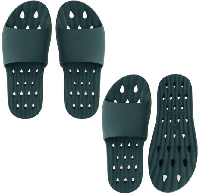 만잠 국산 미끄럼방지 욕실화, 2개, 딥그린