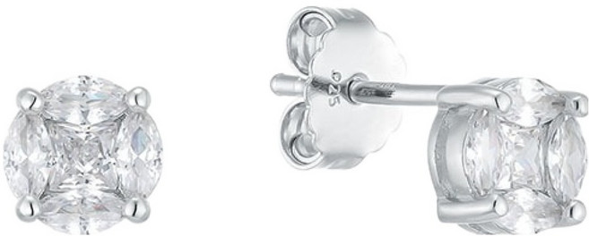 로이드 여성용 실버 925 인비저블 세팅 귀걸이 LLES26113S