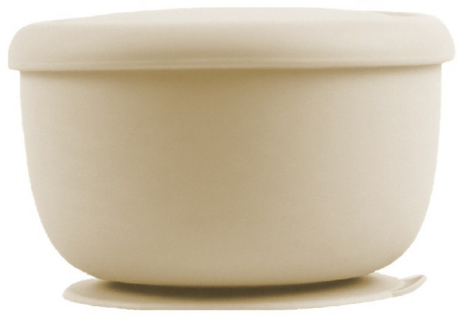 SiliPot 鉑金矽膠吸盤碗, 小麥黃, 1個