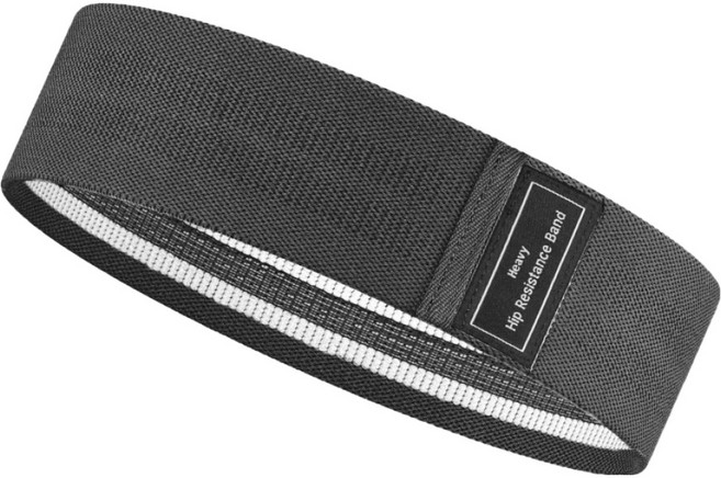 포유리빙 두꺼운 스쿼트 니트 힙업 탄력 루프밴드, 블랙, 1개