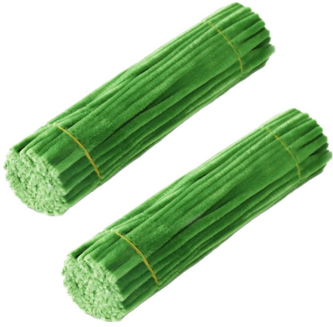 철사공예 재료 소프트 모루철사, 새싹 그린, 200개