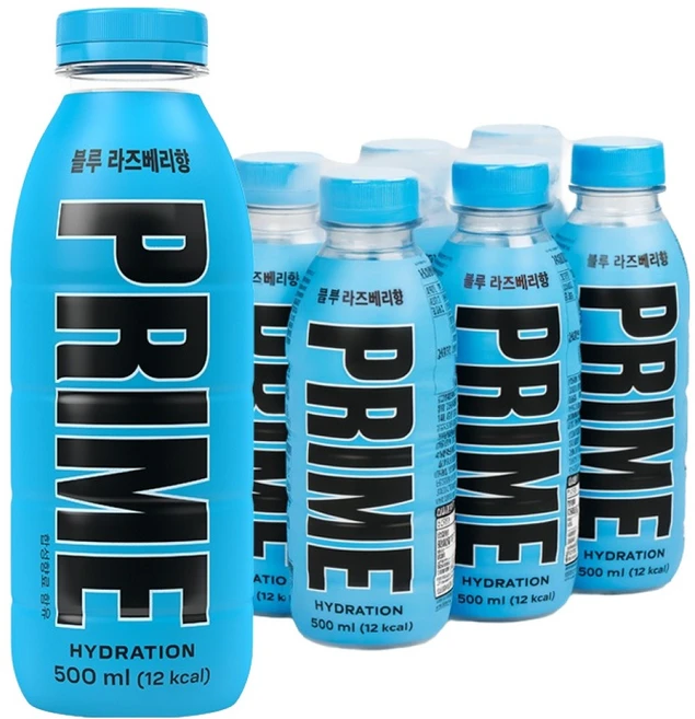 드링크프라임 하이드레이션 블루라즈베리향, 6개, 500ml - 쿠팡