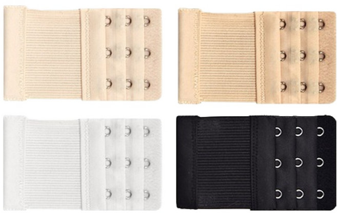 욜로하이 스판 고무밴드 브래지어 3단 연장후크 4p SL0437