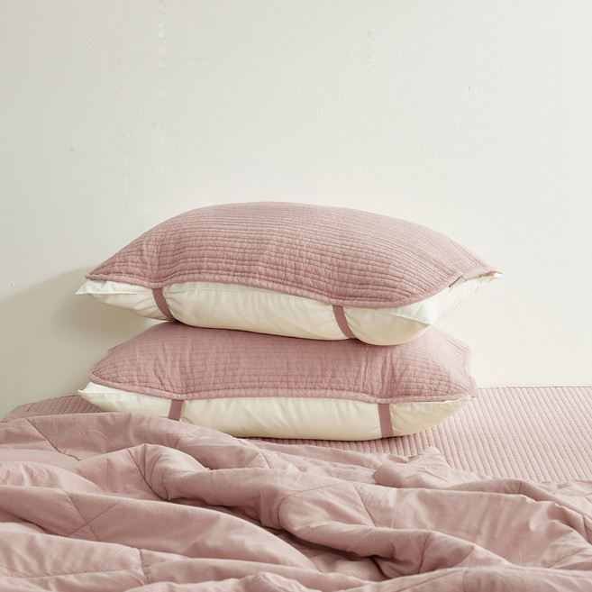 아망떼 타임리스 60수 고밀도 면아사 이지 밴딩 베개커버