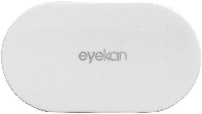 eyekan 심플 라운드 휴대용 거울 렌즈케이스, 화이트, 1개