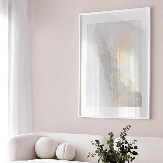 현대시트 씰크벽지느낌 단색 인테리어 시트지, 블러쉬핑크 린넨