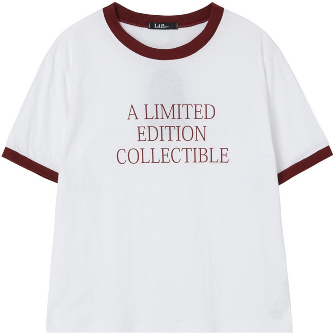 랩 여성용 배색 반팔티셔츠 AS2CTM43