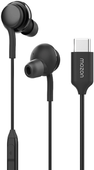 모즈온 C타입 커널형 유선 이어폰, 블랙, TEM-PEP-120