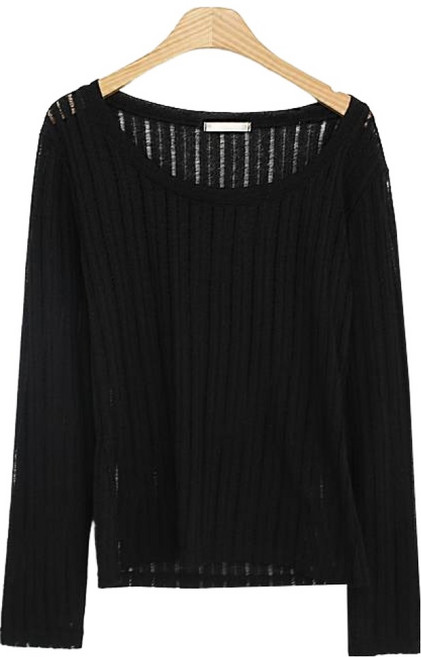 위드후이린 코어린넨 긴팔 니트 티셔츠