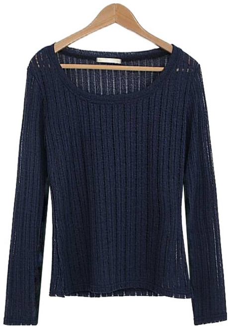 위드후이린 코어린넨 긴팔 니트 티셔츠