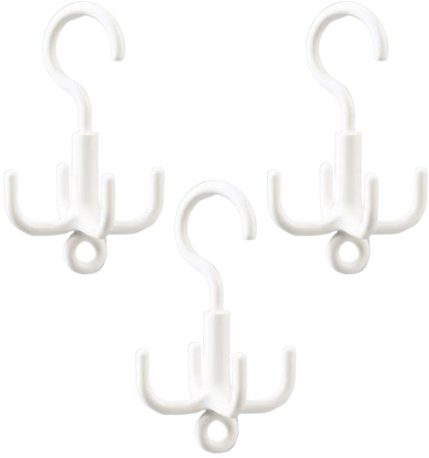 딜리 360도 회전식 잡화걸이, 화이트, 3개
