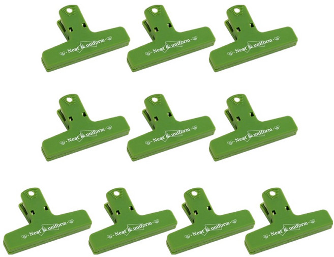 비아토리 다용도 밀봉 집게, 그린, 10개