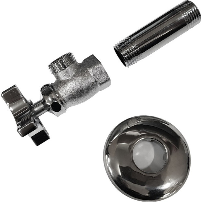 도현아이 앵글밸브 분리형 세트 D307, 실버