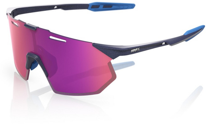 100퍼센트아이웨어 HYPERCRAFT SQ Mirror Lens 고글, Satin Storm Metallic + Purple, 1개