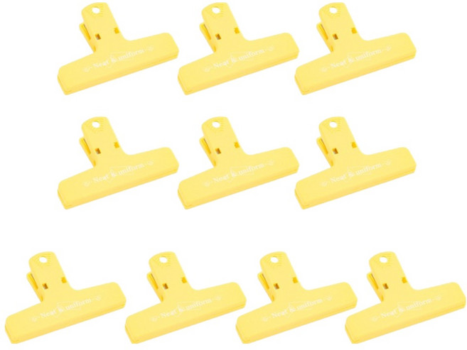 비아토리 다용도 밀봉 집게, 옐로우, 10개