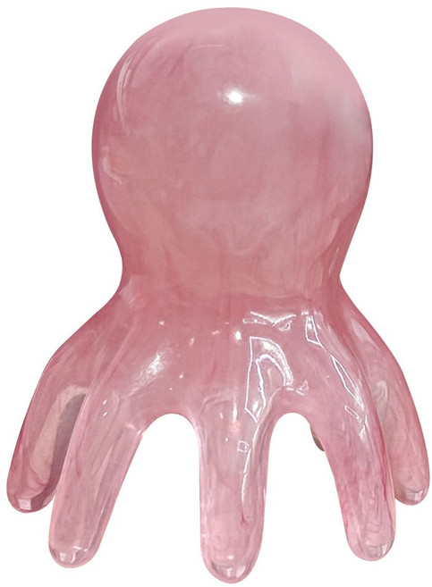 월드크린 수지 마사지 두피 문어 괄사, 로즈, 1개