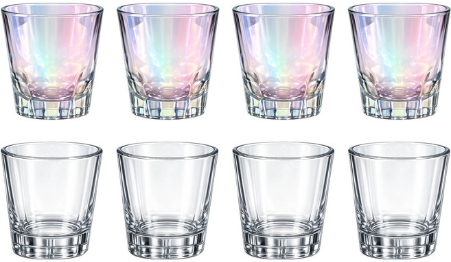 발룬피니 오로라 소주잔 4p + 네이처 소주잔 4p 세트, 혼합색상, 1세트