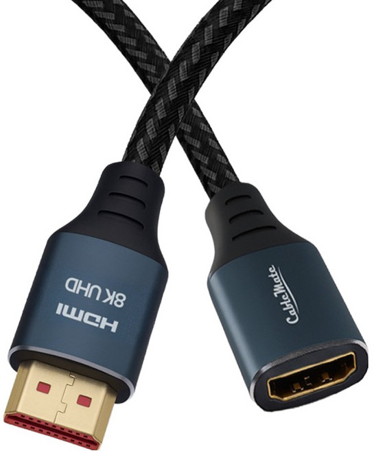 케이블메이트 HDMI 2.1 8K 연장 MF 초고화질 알루미늄 페브릭 고급형 케이블, 0.5m, 1개