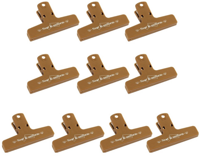 비아토리 다용도 밀봉 집게, 브라운, 10개