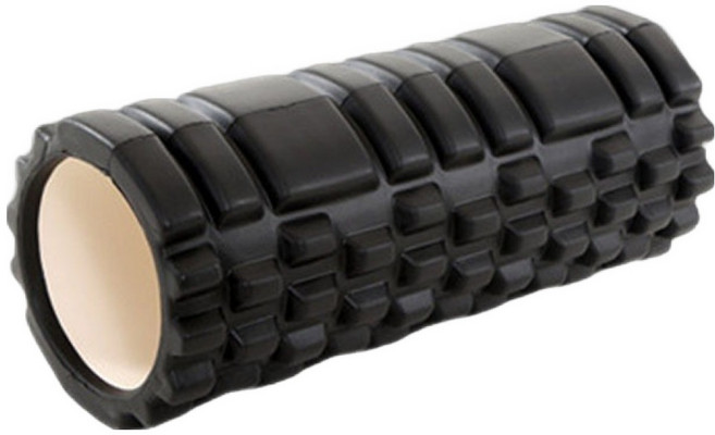 624C EVA 돌기형 마사지 폼롤러, 그리드 블랙, 1개