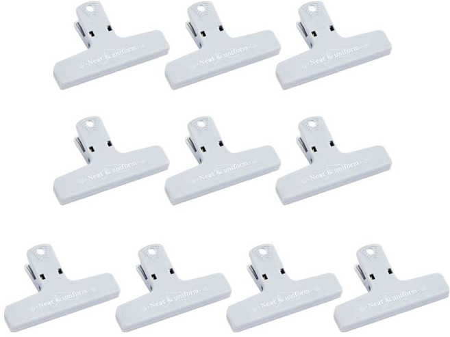 비아토리 다용도 밀봉 집게, 그레이, 10개