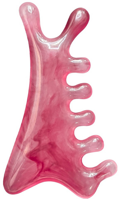 월드크린 수지 마사지 두피 전신 괄사, 1개, 로즈