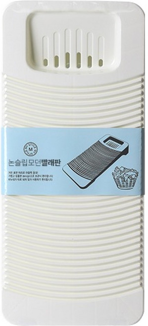 문일케미칼 논슬립 모던 빨래판 230 x 525 x 80 mm, 화이트, 1개