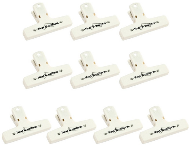 비아토리 다용도 밀봉 집게, 오프화이트, 10개