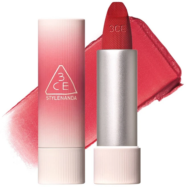 3CE 캐시미어 허그 립스틱, 1개, 08 HUSH RED - 쿠팡