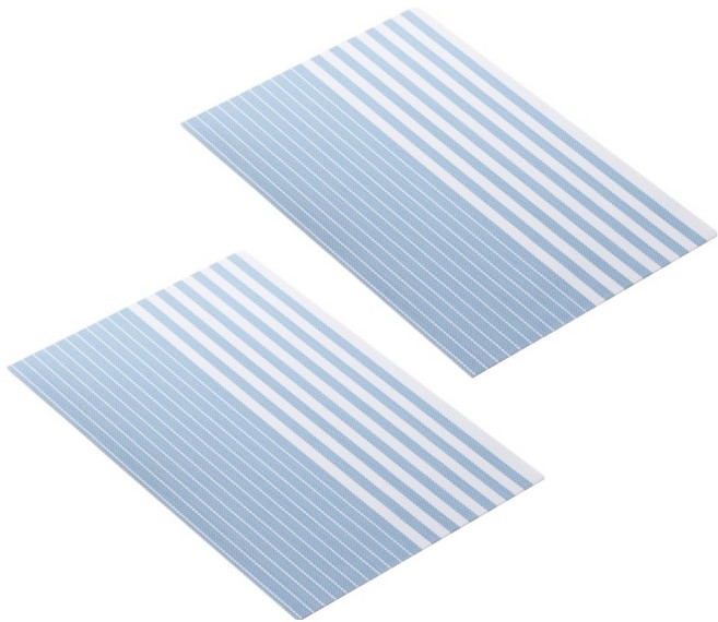 아메리칸로드 모던 줄무늬 서양식 테이블매트 HR2739, 제브라스카이블루, 2개, 45 x 30 cm