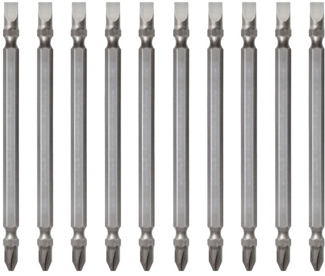 월드크린 자석 양용 드라이버 비트 100mm, 10개