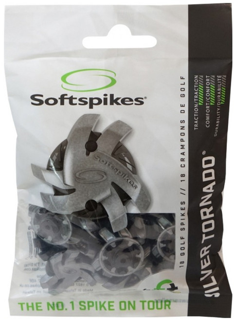 소프트스파이크 골프화 스파이크징 실버토네이도 FT3.0타입, 실버블랙, 1개