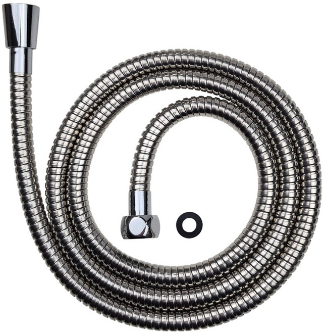 BK 스테인리스 샤워호스 투손14, 실버, 1.5m