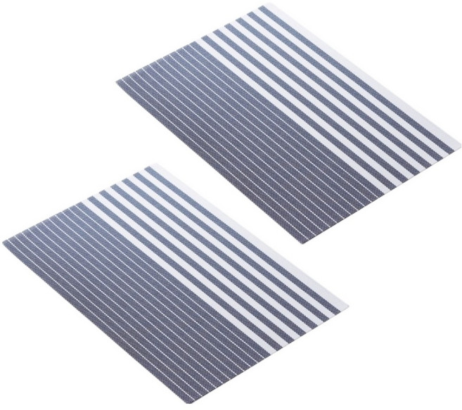 아메리칸로드 모던 줄무늬 서양식 테이블매트 HR2739, 제브라다크블루, 2개, 45 x 30 cm