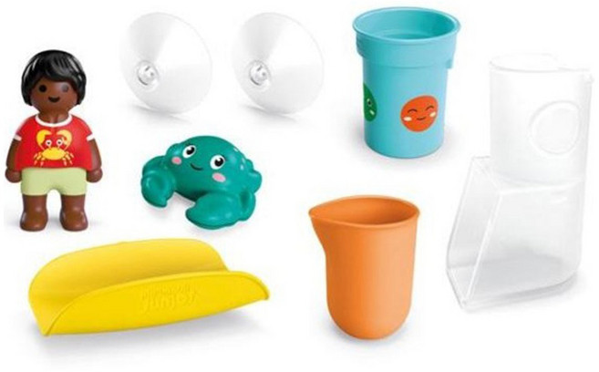 플레이모빌 주니어 아쿠아 폭포 탱크와 미끄럼틀 71775, 1개