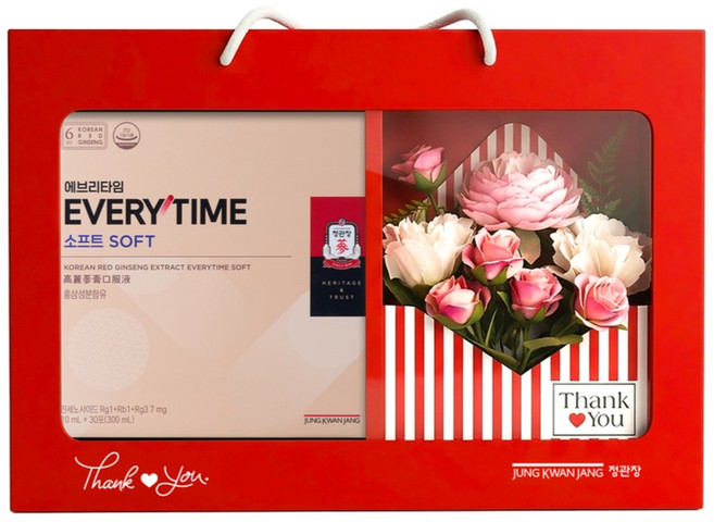 에브리타임 소프트 10ml x 10p x 3개 + 플라워 박스 선물 세트 + 쇼핑백, 1세트