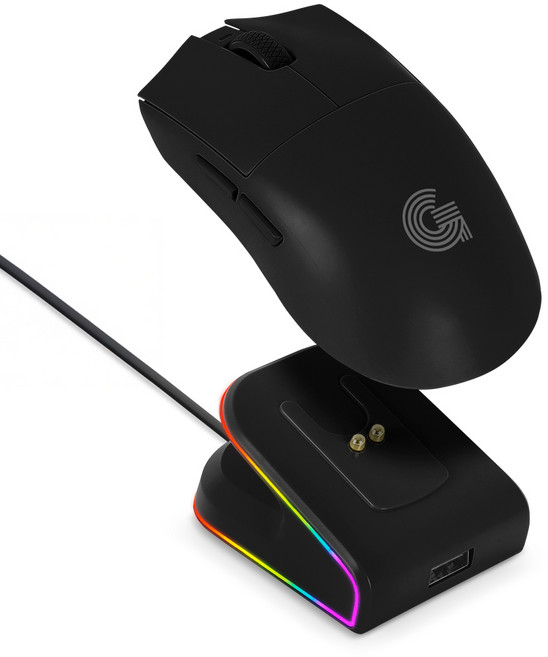 지클릭커 슈퍼히어로 매크로 8K 블루투스 게이밍 무선 마우스, 블랙, SP199