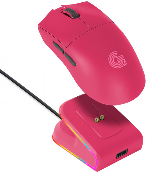 지클릭커 슈퍼히어로 매크로 8K 블루투스 게이밍 무선 마우스, 핫핑크, SP199