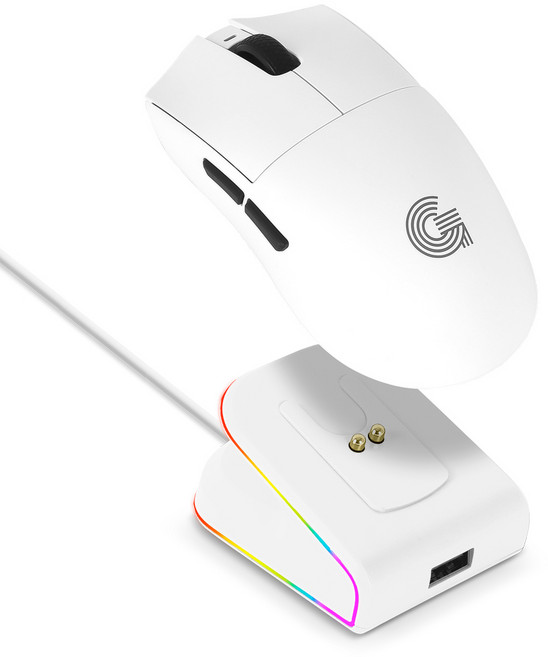 지클릭커 슈퍼히어로 매크로 8K 블루투스 게이밍 무선 마우스, 화이트, SP199