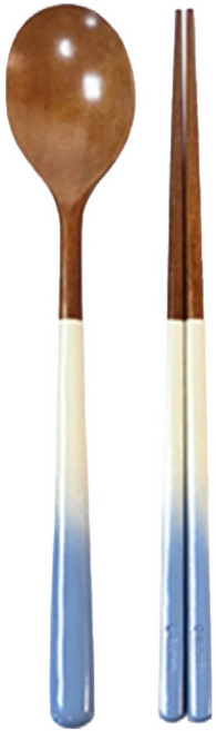 골든벨금속 고운빛 옻칠 투톤 컬러 한식 수저 세트, 블루, 1세트, 숟가락 + 젓가락