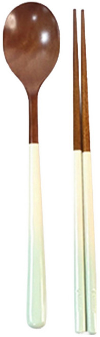 골든벨금속 고운빛 옻칠 투톤 컬러 한식 수저 세트, 민트, 1세트, 숟가락 + 젓가락