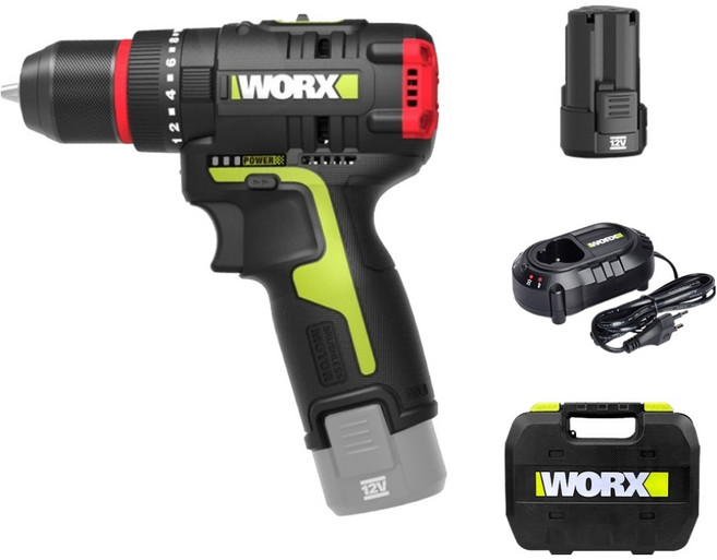 WORX 충전 해머드릴 12V 2.0Ah BL WU131X.1, 1개