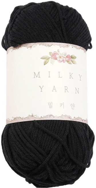 청송뜨개실 밀키얀 뜨개실, 35 블랙, 1개