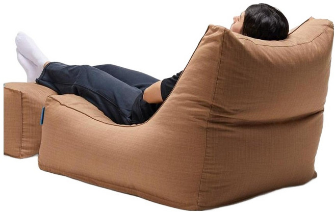 폴리몰리 빈백 + 풋 스툴 세트 607R, 모나코 브릭