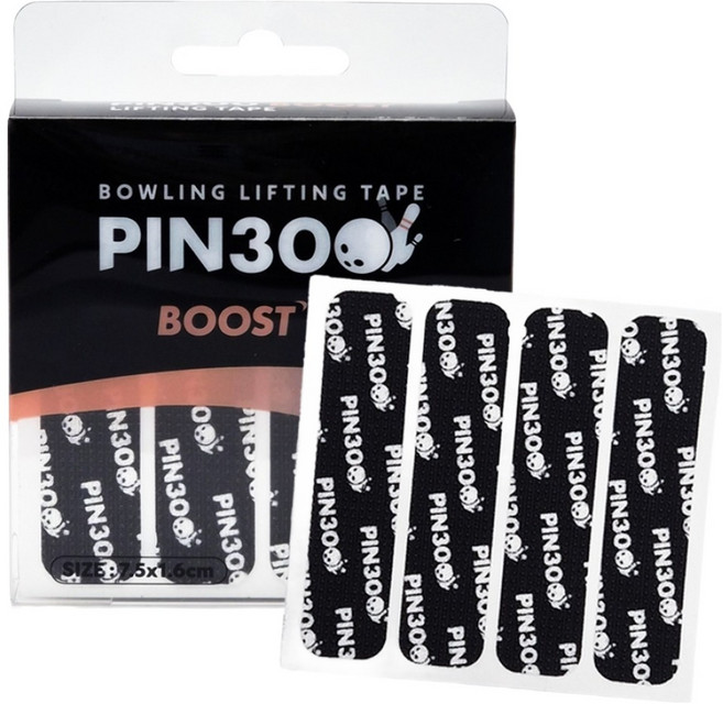 핀300 중약지 실리콘 리프팅 볼링 테이프, 블랙, 1개