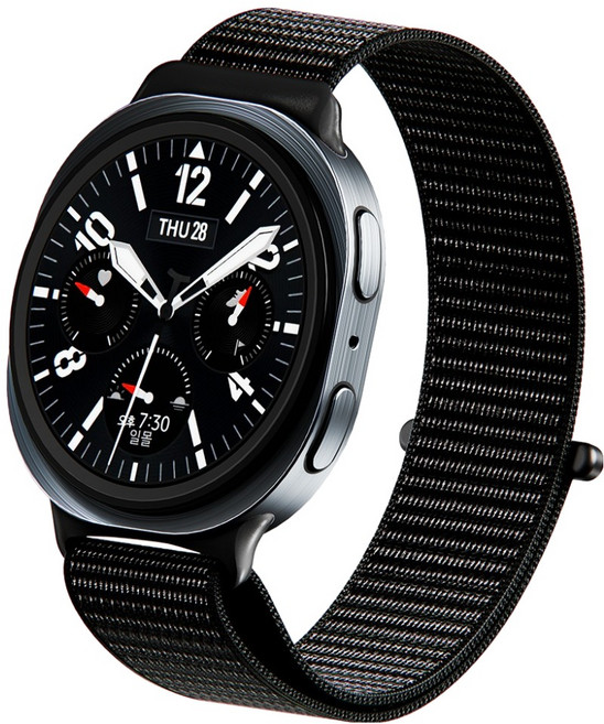 빅스킷 스마트워치 호환 경량 나일론 스포츠 스트랩 밴드, 블랙, 1개