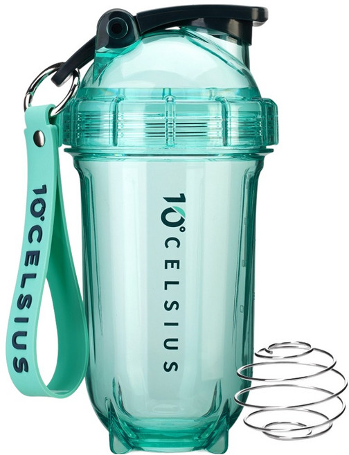 10도씨 트라이탄 불릿쉐이커 + 스트랩 세트, 1세트, 500ml, 제이드