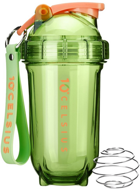 10도씨 트라이탄 불릿쉐이커 + 스트랩 세트, 1세트, 500ml, 라임